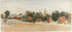 Landscape with a village and church