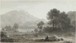View towards Ullswater, with figures