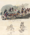 The Trial of Lord William Russell (key to the painting by Sir George Hayter), Napoleon at the Siege of St Jean d'Acre 1799 and caricatures of Rev Dr P Springer (A fiddle DD) and Gentle Cloe, verso.