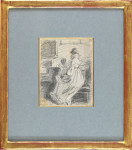 A Mother seated with her Child at a Keyboard