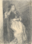 Woman in a Chair, her Head resting on her Hand