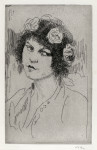 A Girl's Head (The Flowered Tocque)