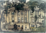 Houses in Regent's Park: Cornwall Terrace with a Mousell Bros. Removals Wagon