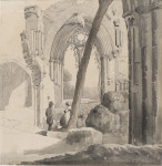 Visitors to Netley Abbey, Hampshire