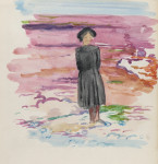Rachel on the Beach at Vaucottes