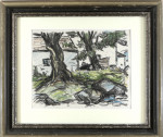 Cottages by a Stream