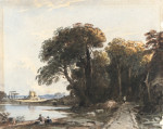 Figures Resting by a Lakeside