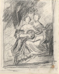Study for Two Sisters Contemplating on Mortality