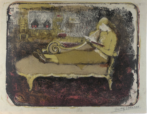 Girl Reading on a Chaise Longue