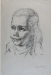 Portrait, probably of the artist Muriel Minter