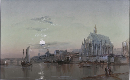 The Rhine at Cologne, sunset