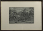Forest Scene with Figures Digging Gravel