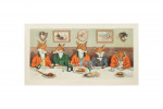 Humorous Fox Hunting Print, Mr. Fox's Hunt Breakfast on Xmas Day