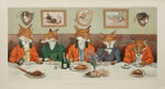 Humorous Fox Hunting Print, Mr. Fox's Hunt Breakfast on Xmas Day