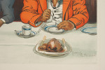Humorous Fox Hunting Print, Mr. Fox's Hunt Breakfast on Xmas Day
