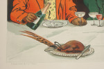 Humorous Fox Hunting Print, Mr. Fox's Hunt Breakfast on Xmas Day