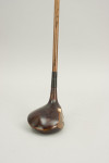 Antique Golf Club, Hickory Wood With Fancy Face.