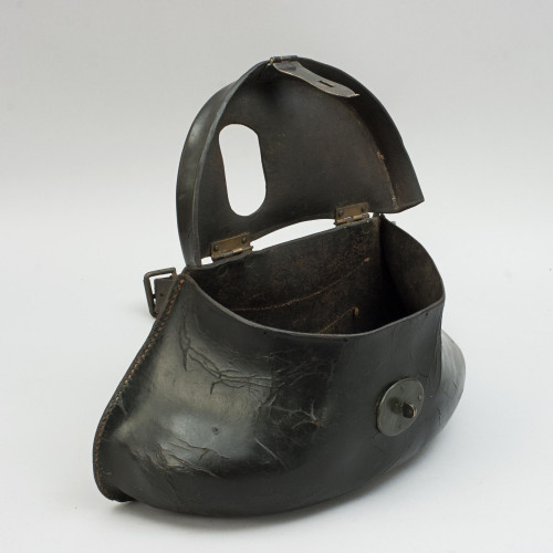 Antique Leather Pot Bellied Fishing Creel