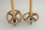 Vintage Bamboo Ski Poles with Canvas Wrist straps