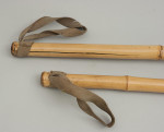 Vintage Bamboo Ski Poles with Canvas Wrist straps