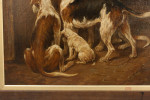 Oil On Canvas Of Hounds