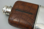 Allen Strand Hip Flask With Crock Leather Cover