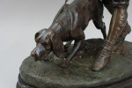 Bronze Sculpture of a Huntsman With Hound