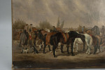 Equestrian Oil Painting Of A Horse Fair