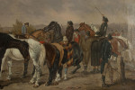 Equestrian Oil Painting Of A Horse Fair