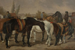 Equestrian Oil Painting Of A Horse Fair