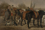 Equestrian Oil Painting Of A Horse Fair