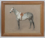 Pastel Painting Of A Grey Hunter