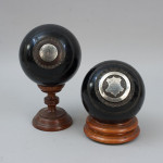 Pair Of Presentation Lawn Bowls