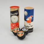 4 Dunlop 65 Golf Ball Tubes With Balls in Wrappers
