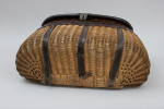 Early Cane And Leather Fishing Creel