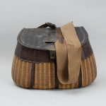 Early Cane And Leather Fishing Creel
