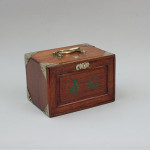 Antique Mahjong Set In Original Hardwood Case