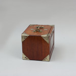 Antique Mahjong Set In Original Hardwood Case
