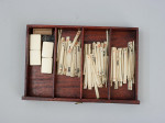 Antique Mahjong Set In Original Hardwood Case