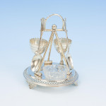 Antique Croquet Egg Cups On Stand