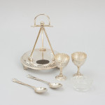 Antique Croquet Egg Cups On Stand