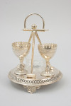 Antique Croquet Egg Cups On Stand