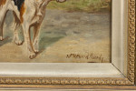Oil On Canvas Of Two Foxhounds