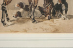 Watercolour Painting Of A Horse In A Stable With Setters