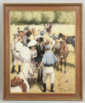 Polo Painting By Alberto Rossi, At The Polo Match