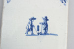 Ceramic Golf Tile, Blue And White