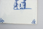 Ceramic Golf Tile, Blue And White