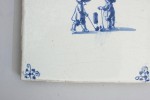 Ceramic Golf Tile, Blue And White
