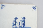 Ceramic Golf Tile, Blue And White