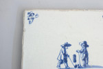 Ceramic Golf Tile, Blue And White